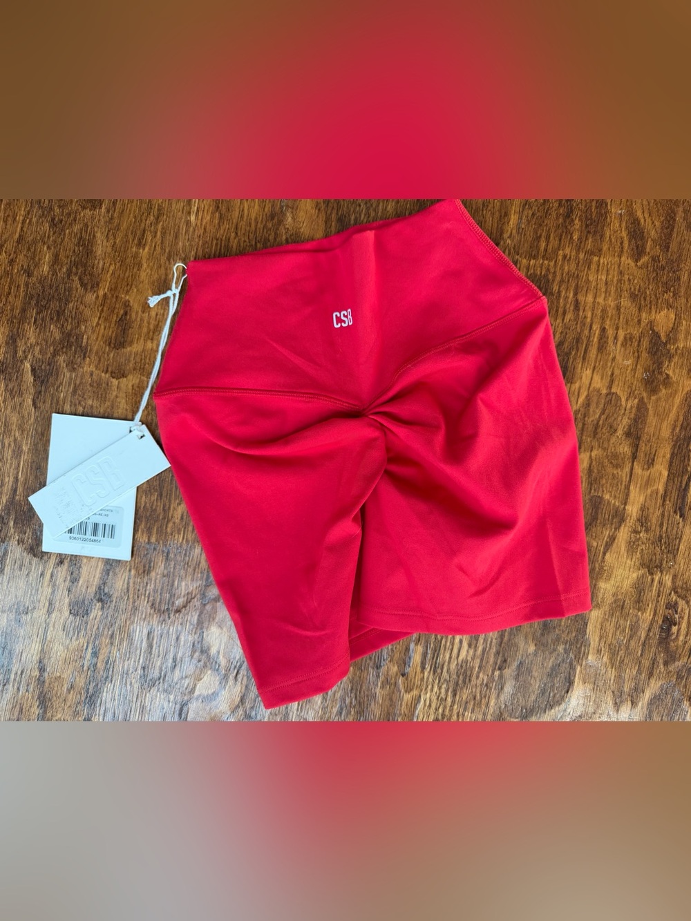 CSB Red Women’s Serenity Invisible Scrunch Shorts 4"